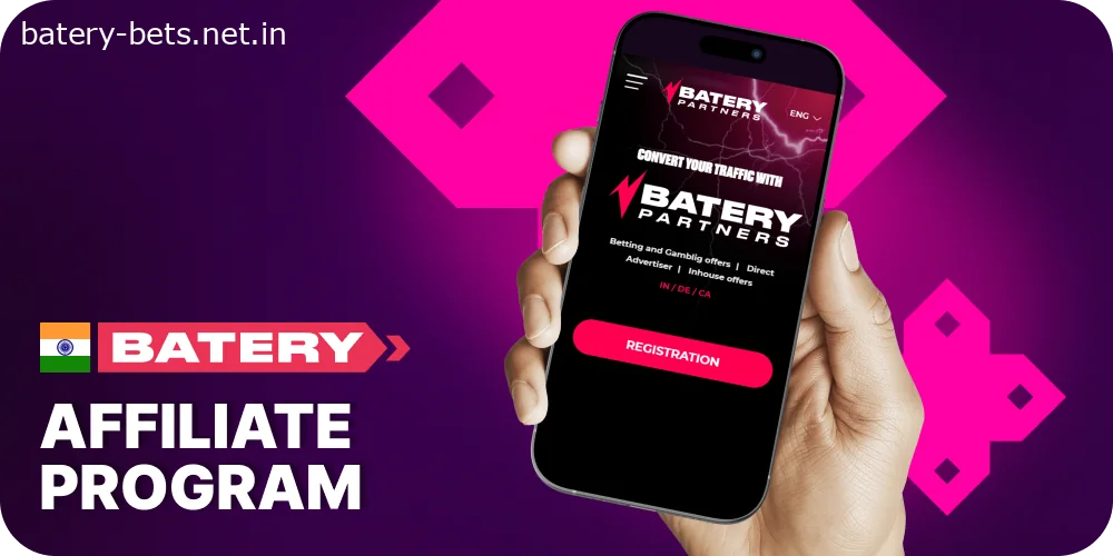 Become an affiliate at Batery Casino in India