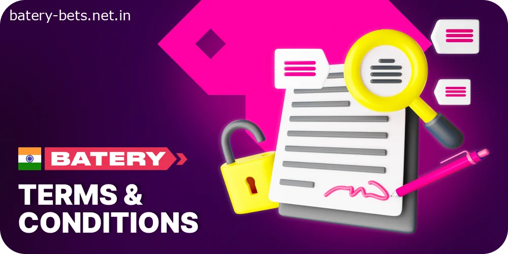 Terms and Conditions for Indian players at Batery