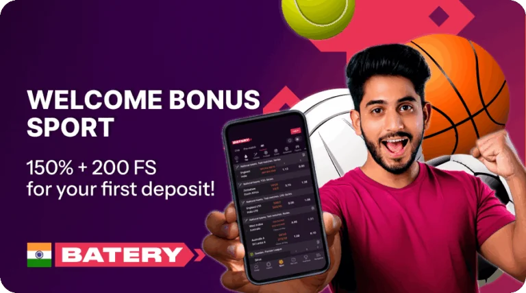 Welcome Bonus for indian bettors at Batery